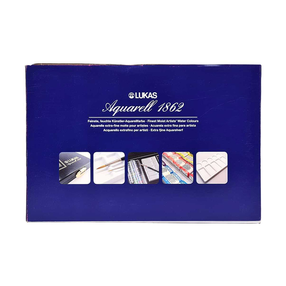 Set culori acuarelă LUKAS Aquarell 1862 în cutie - 70 godeuri cu accesorii