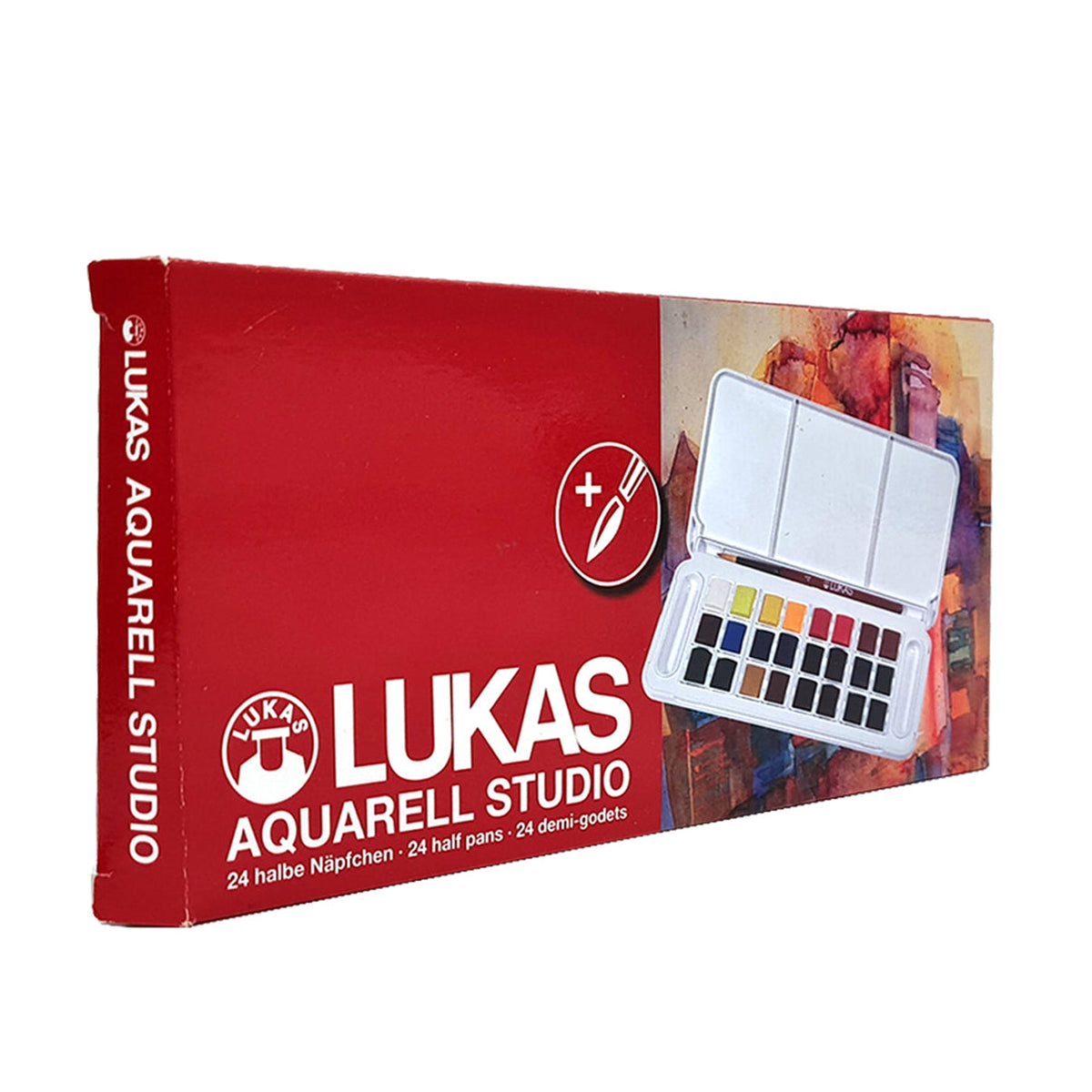 Set culori acuarelă LUKAS Studio în cutie din plastic - 24 buc