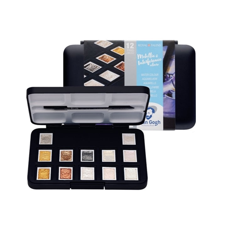 set culori acuarela van gogh metallic interference colours 12 buc ro rtl20808640