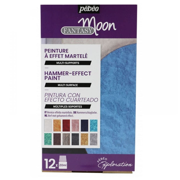 set culori pebeo fantasy moon hammer effect 12 x 20 ml ro pbo757441