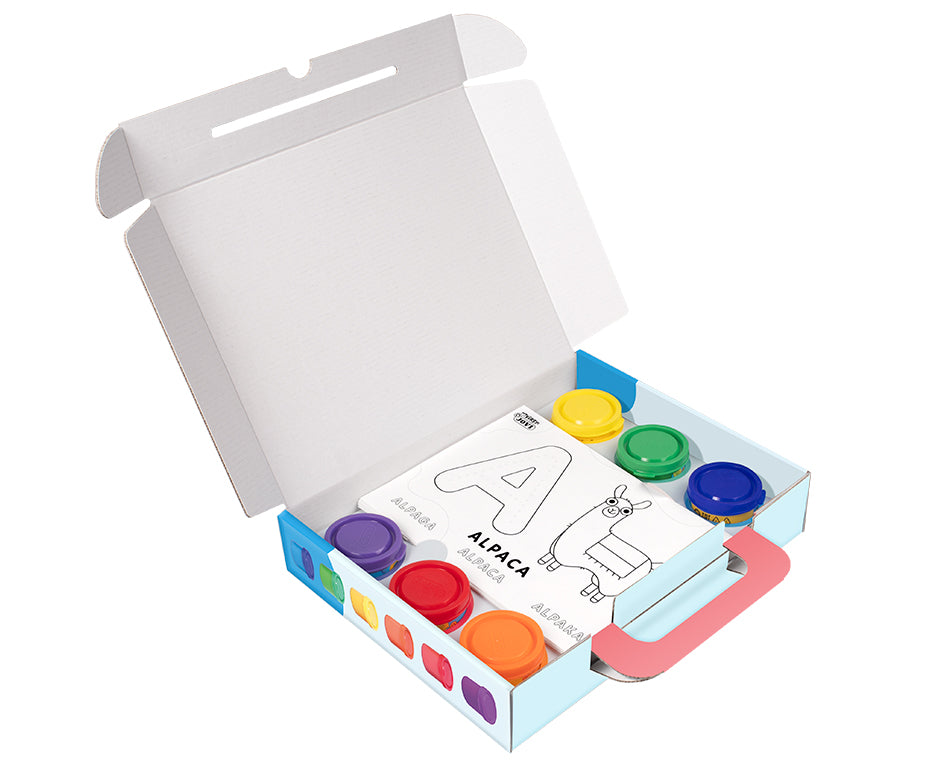 Set culori pentru degete Jovi My First primele vocale 11 buc