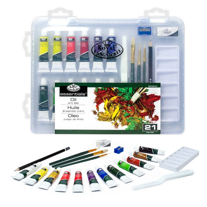 set culori ulei essentials intr o valiza 21 piese ro rlgrset art3101