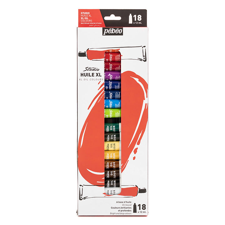 set culori ulei studio huile xl pebeo 18x20 ml ro pbo668610