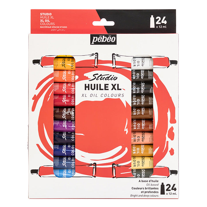 set culori ulei studio huile xl pebeo 24x20 ml ro pbo668620