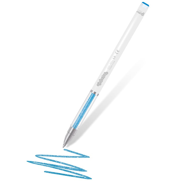 set de 10 pixuri gel cu sclipici colorino ro clrr80929ptr