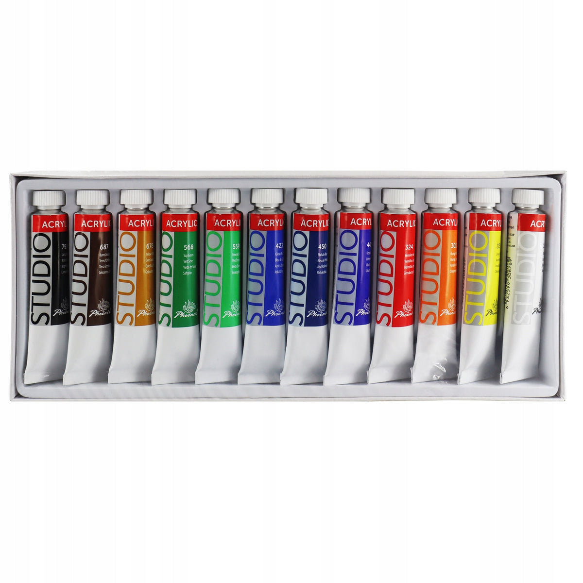 Set de 12 culori acrilice Phoenix 12 x 12 ml