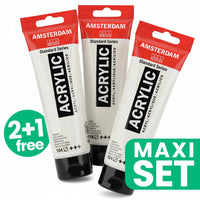 set de 3 vopsele acrilice amsterdam 2 1 gratuit titanium white ro wqx1709amst