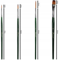 Set de 4 pensule Phoenix din nylon maro