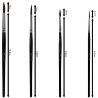 Set de 4 pensule Phoenix din păr de nevăstuică 6616S2