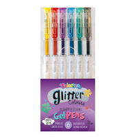 set de 6 pixuri gel cu sclipici colorino ro clrr80912ptr