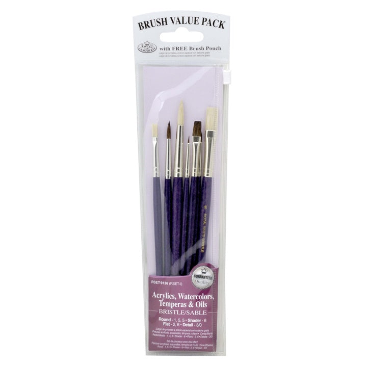 set de 7 piese de perii naturale din zibelina ro rlgrset 9136