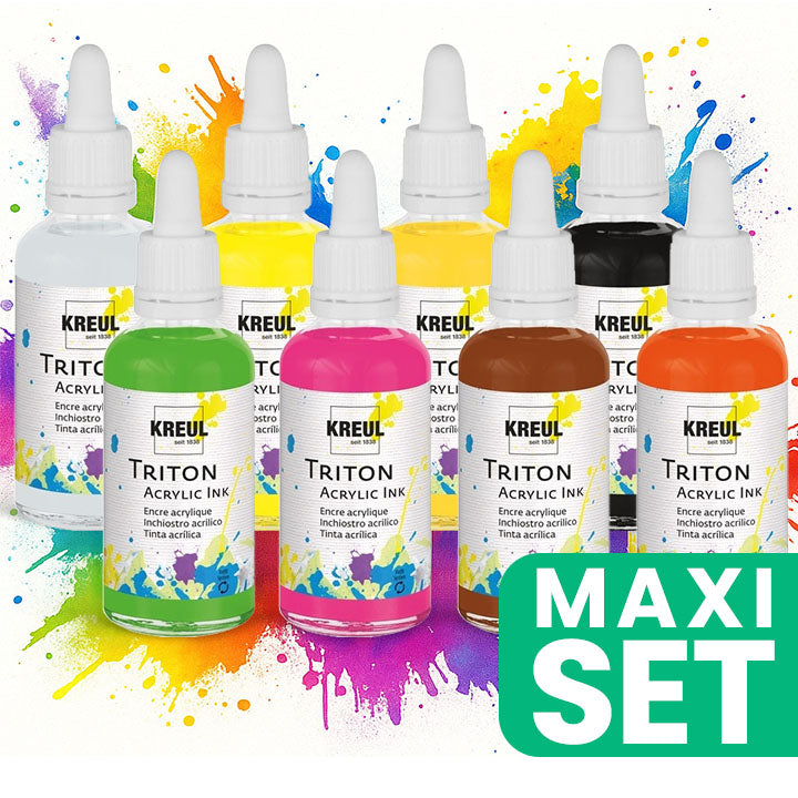 set de 8 cerneluri acrilice triton kreul ro wqx174atra8