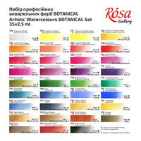 set de acuarele botanical rosa gallery carcasa metalica 35 culori godete intregi