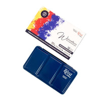 set de acuarele monopigmented rosa gallery carcasa metalica indigo 12 culori godete intregi