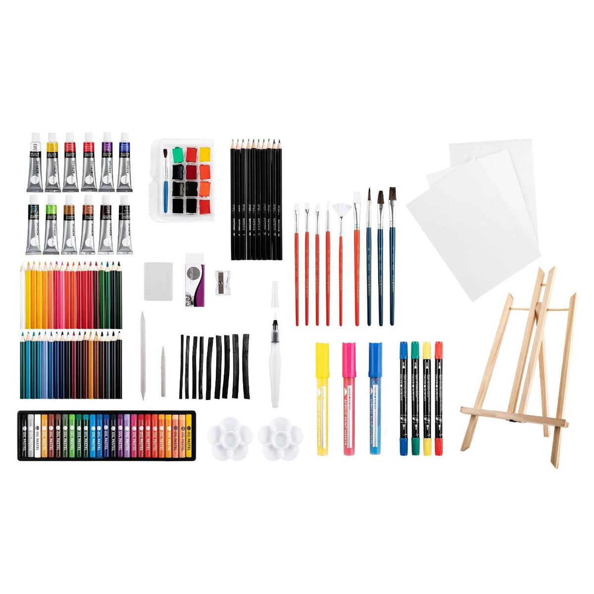 set de arta daler rowney cu panza si sevalet 215 piese ro dlr196500215