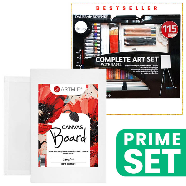 set de arta mare start cu panza artmie pe carton ro wqxstart2