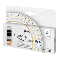 set de carioci pentru sticla si portelan kreul glamour 4 buc ro krl16431