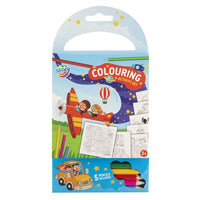 set de carti de colorat cu creioane ro rms150124
