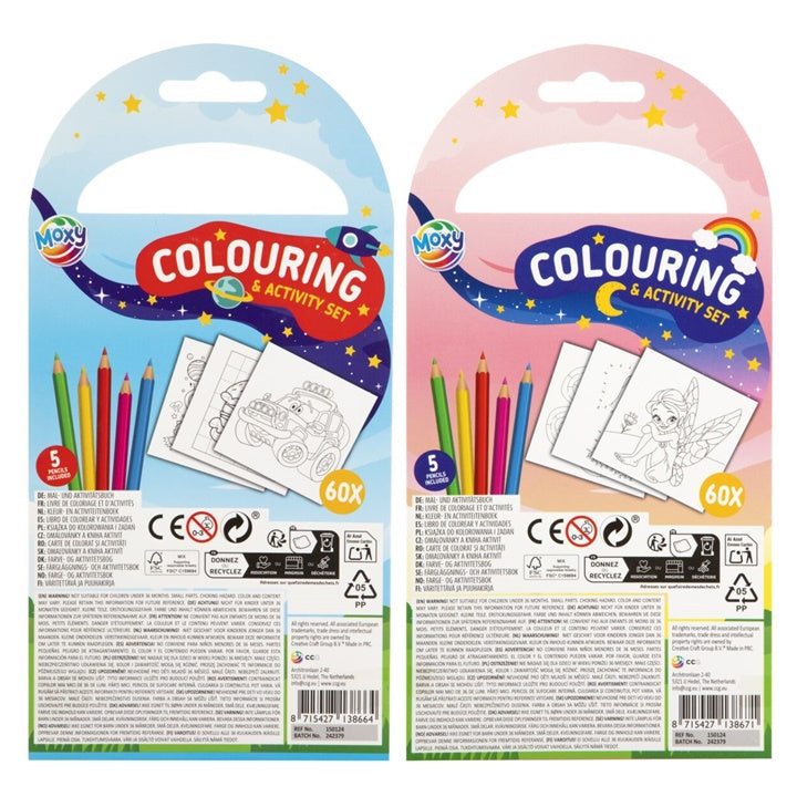 set de carti de colorat cu creioane ro rms150124