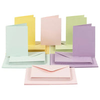 set de carti postale pastelate si plicuri 10 5x15 cm 50 buc ro cch23114