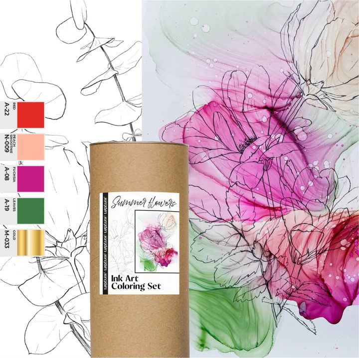 set de cerneala kamenskaya summer flowers ro kmnsummer