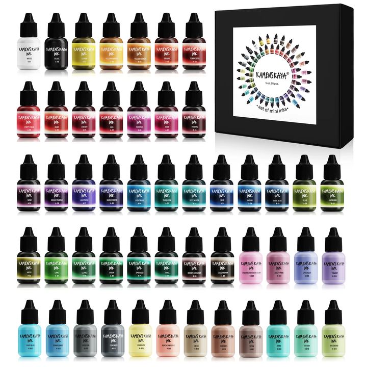 set de cerneluri cu alcool kamenskaya mini 50 x 5 ml ro kmn50mini