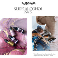 set de cerneluri cu alcool nude kamenskaya 16 x 15 ml ro kmn16nude