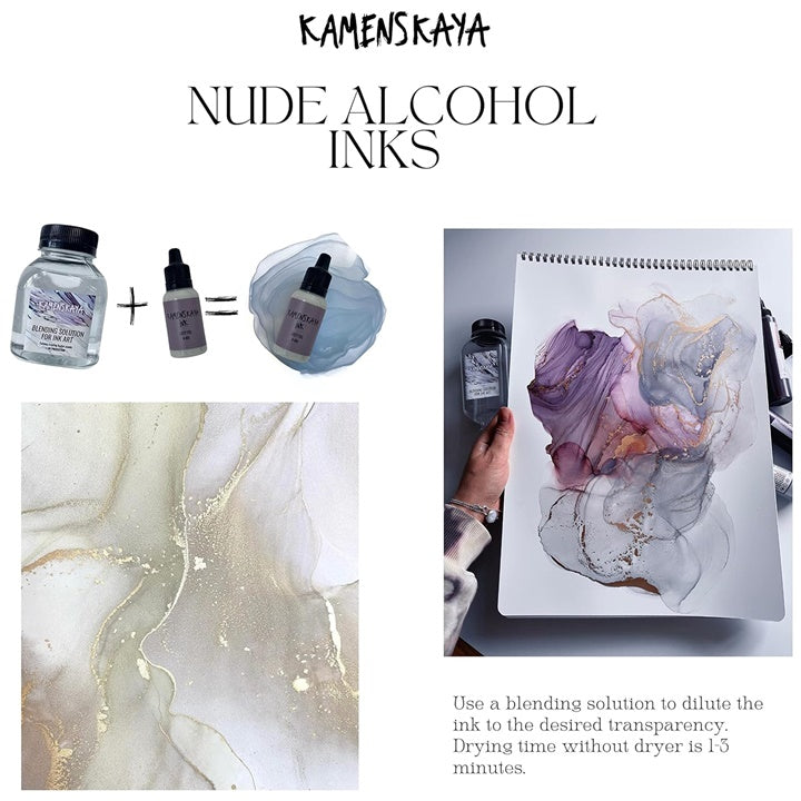 set de cerneluri cu alcool nude kamenskaya 16 x 15 ml ro kmn16nude