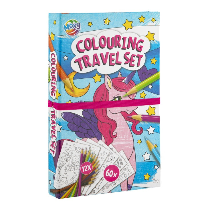 set de colorat pentru copii 1 carte și 12 creioane unicorn