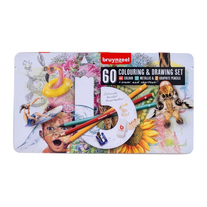 set de creioane colorate bruynzeel 60 buc ro rtl60312907
