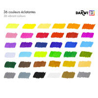 Set de creioane colorate DARWI 36 buc