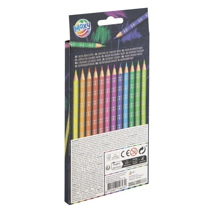 set de creioane colorate neon ro rms150140
