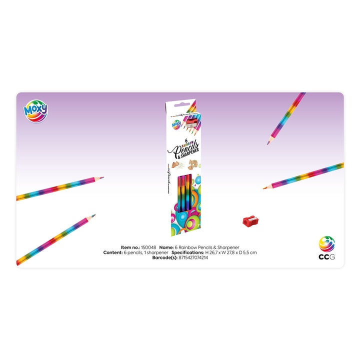 set de creioane colorate rainbow ro rms150048