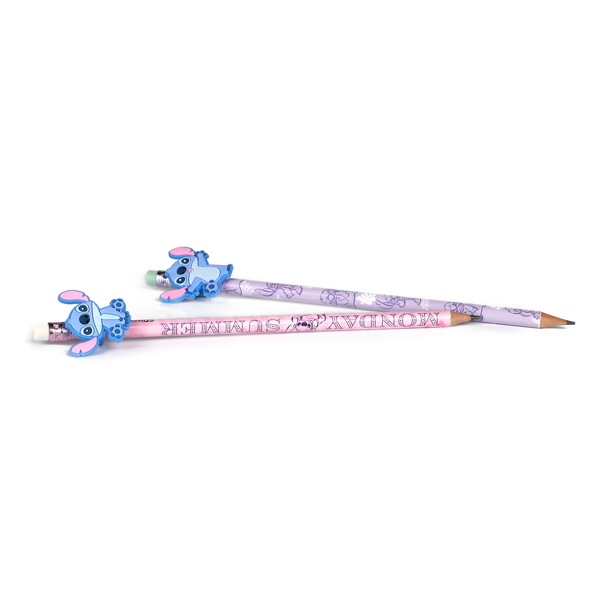 Set de creioane Colorino Stitch Pastel 3, rotunde cu radieră