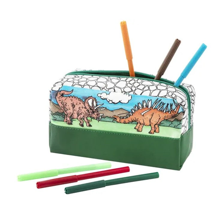 set de creioane cu dinozauri și markere