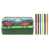 set de creioane cu dinozauri și markere