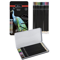 set de creioane metalice nassau fine art 12 piese ro rmsar0207 ge