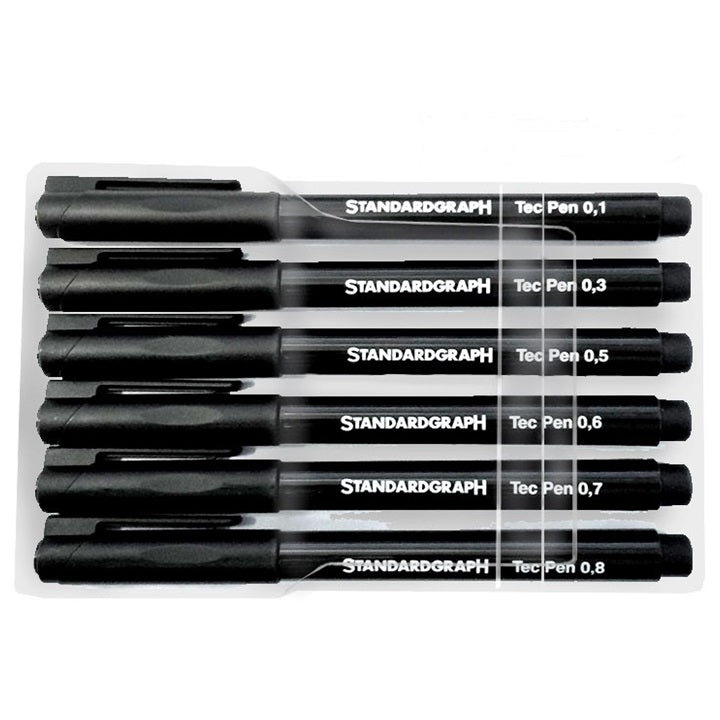 set de creioane milimetrice pentru desen tehnic standardgraph 6 buc ro len61049