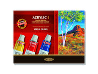 set de culori acrilice koh i noor 6 x 16 ml ro khn162701