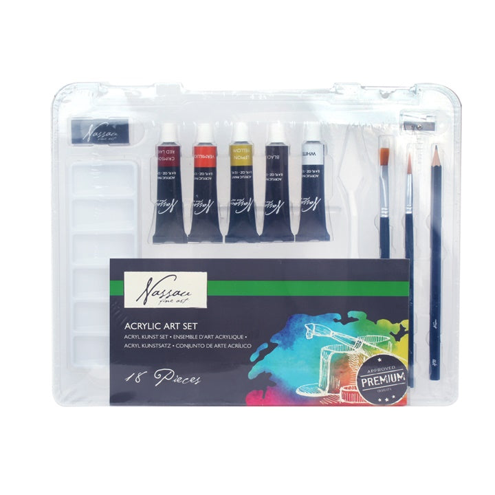 set de culori acrilice nassau fine art 18 buc ro rmsar0702ge