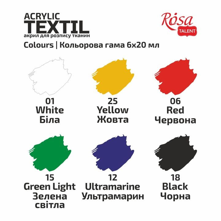set de culori acrilice pentru textile cat rosa talent diverse seturi
