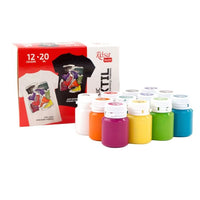 set de culori acrilice pentru textile style rosa talent diverse seturi