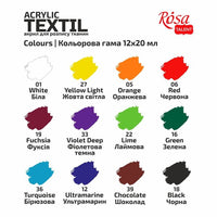 set de culori acrilice pentru textile style rosa talent diverse seturi