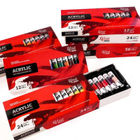 set de culori acrilice rosa studio 12x10 ml
