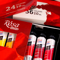 set de culori acrilice rosa studio 12x10 ml