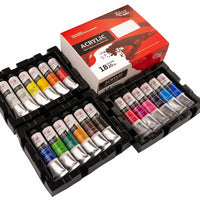 set de culori acrilice rosa studio 18x20 ml