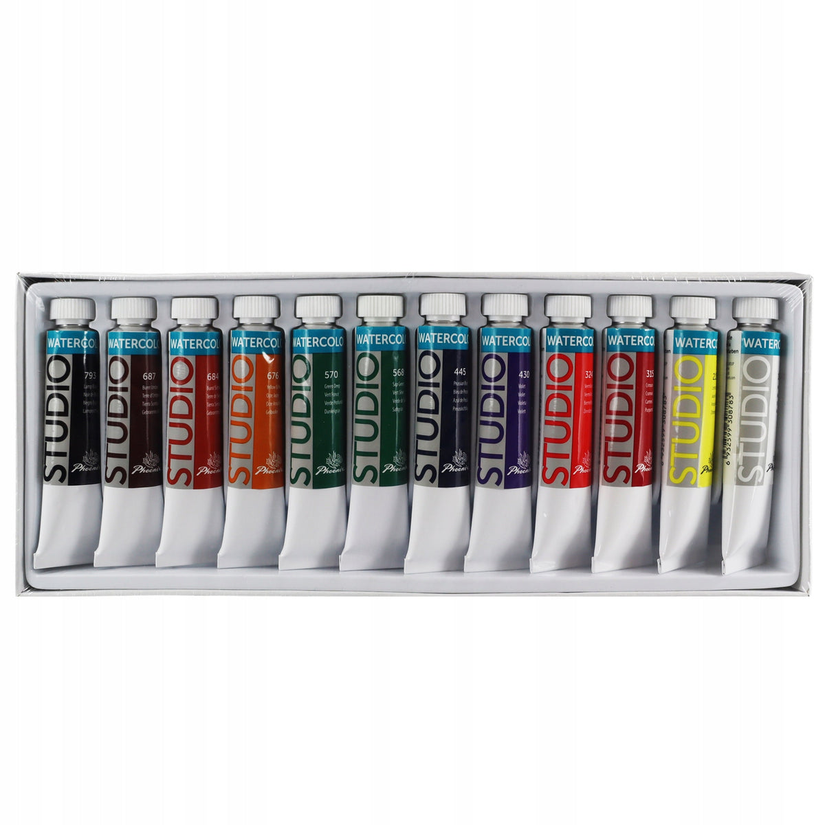 Set de culori acuarelă Phoenix, 12–24 x 12 ml