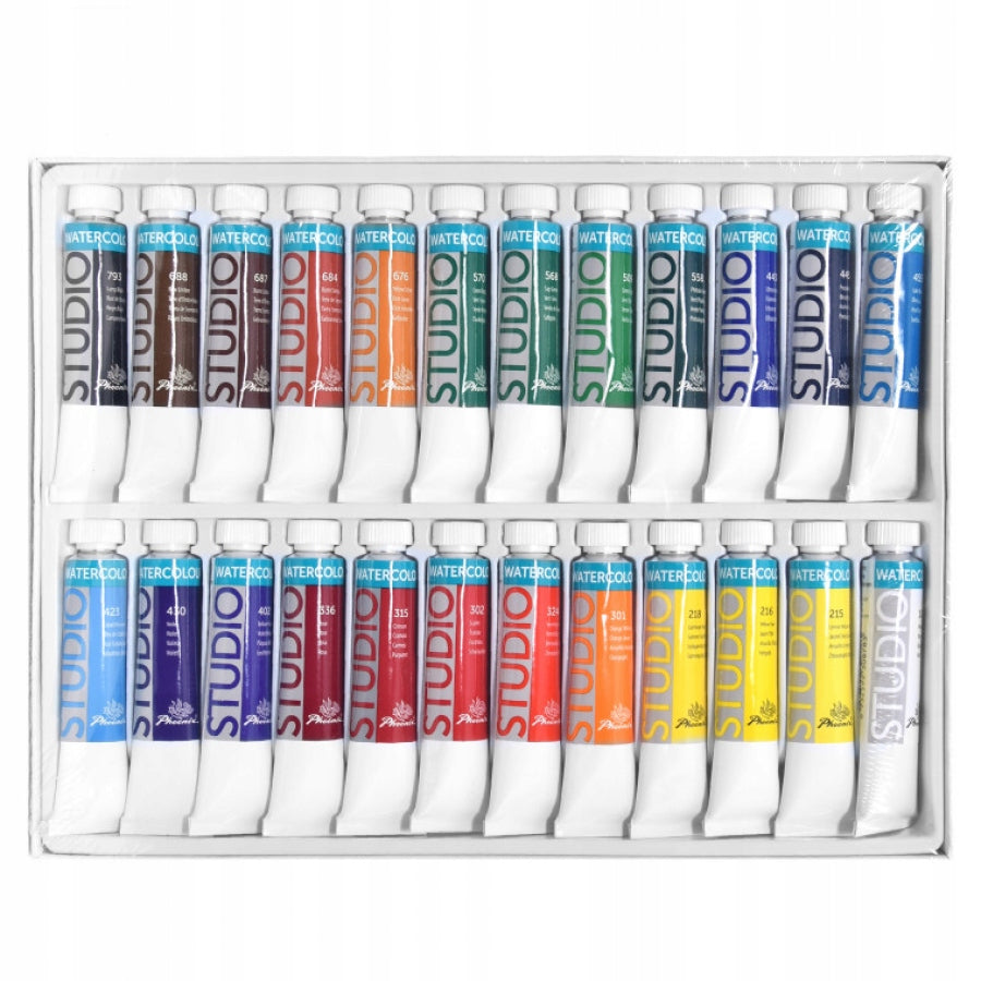 Set de culori acuarelă Phoenix, 12–24 x 12 ml