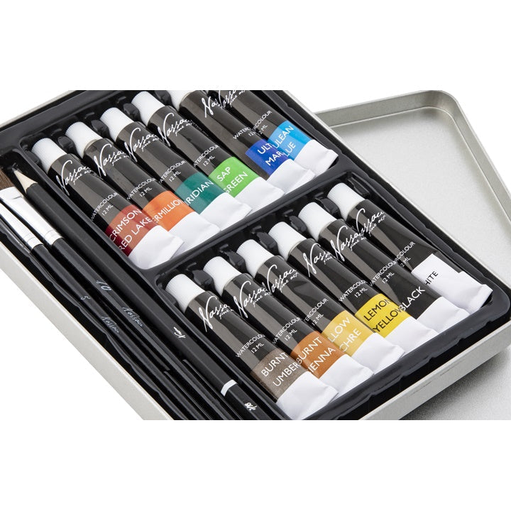 set de culori acuarele nassau fine art 16 piese ro rmsar0500ge