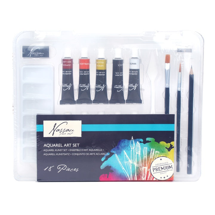 set de culori acuarele nassau fine art 18 piese ro rmsar0503ge